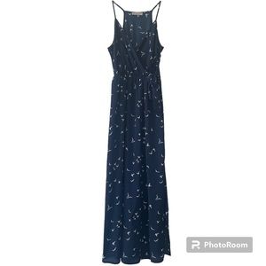 Dream Of Me Birds Of Paradise Navy Maxi Dress